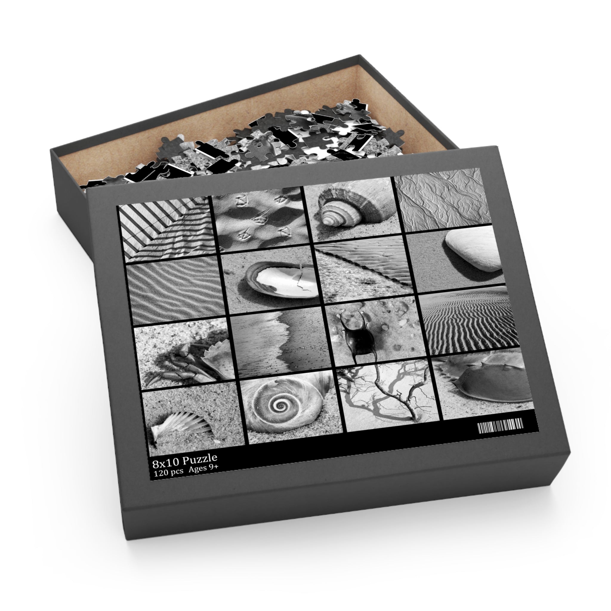 Seashore Puzzle (120, 252, 500-Piece) Black and White Photography Collection