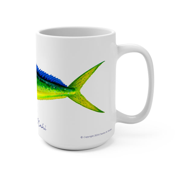 Mahi Mahi Fish Art Coffee Mug 15oz Great Gift for Fishermen and Fishing Fans