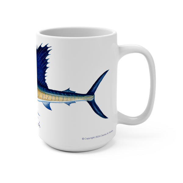 Sailfish Fish Art Coffee Mug 15oz Great Gift for Fishermen and Fishing Fans