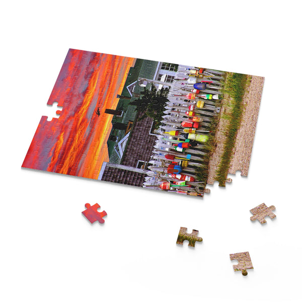 Beach Houses Sunset Puzzle (120, 252, 500-Piece)