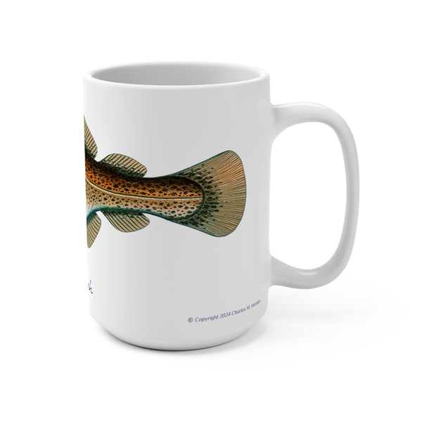 Codfish Fish Art Coffee Mug 15oz Great Gift for Fishermen and Fishing Fans