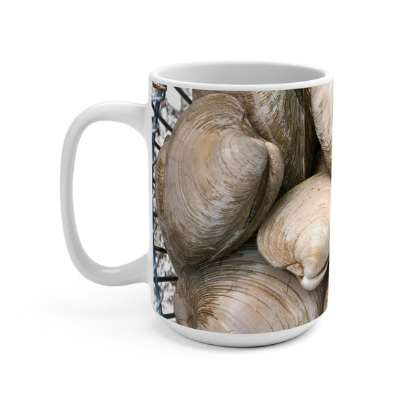 Coastal Clams and Quahogs 15oz Mug - Perfect for Shellfish Lovers