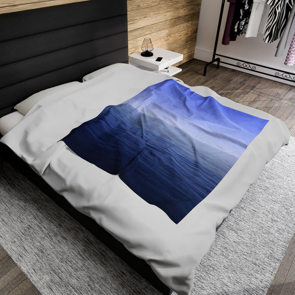 The Blue Ocean Velveteen Plush Blanket