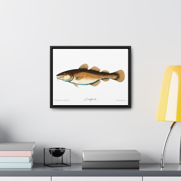 Framed Codfish Canvas Fish Fishing Wall Art Print with Free Shipping