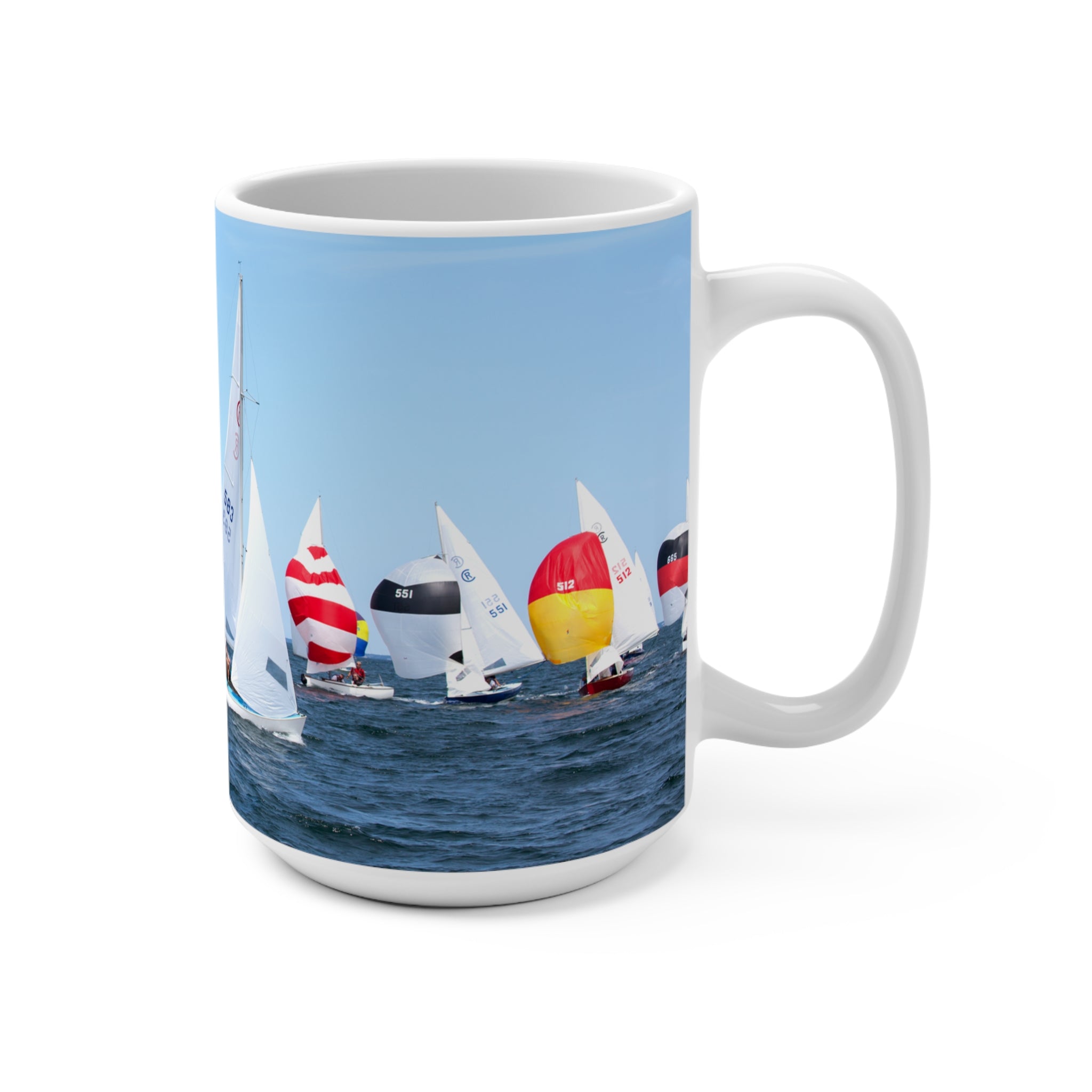 Sailboat Race Spinnaker Run Sailing Coffee Mug 15oz