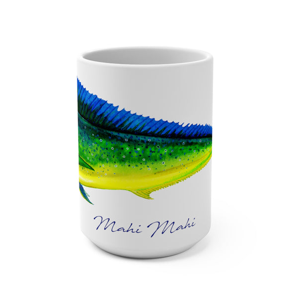 Mahi Mahi Fish Art Coffee Mug 15oz Great Gift for Fishermen and Fishing Fans