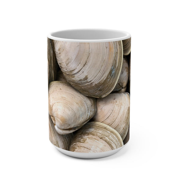 Coastal Clams and Quahogs 15oz Mug - Perfect for Shellfish Lovers