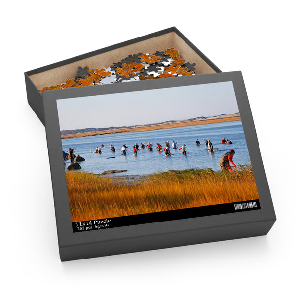 Shellfishing Puzzle (120, 252, 500-Piece) Oysters and Quahogs