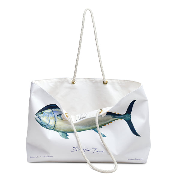 Bluefin Tuna Weekender Bag Great Gift For Fishing Fans, Beach or Boat Tote