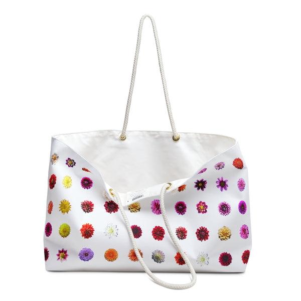 Dahlias Flower Collection Weekender Beach Bag