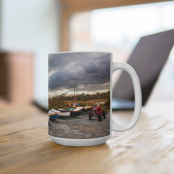 Barnstable Yacht Club Beetle Cats 15oz Mug - Nautical Landscape with Boats