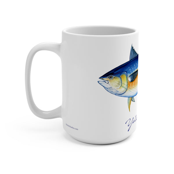 Yellowfin Tuna Fish Art Coffee Mug 15oz Great Gift for Fishermen and Fishing Fans