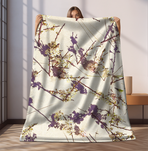 Dune Flowers Tashmoo Marthas Vineyard Velveteen Plush Blanket