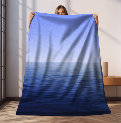 The Blue Ocean Velveteen Plush Blanket